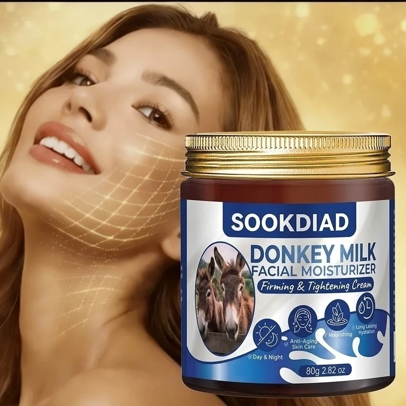 Donkey Milk Facial Moisturizer, Firming & Hydrating, 80g/2.82oz, Day & Night, All Skin Types, Men & Women view 2