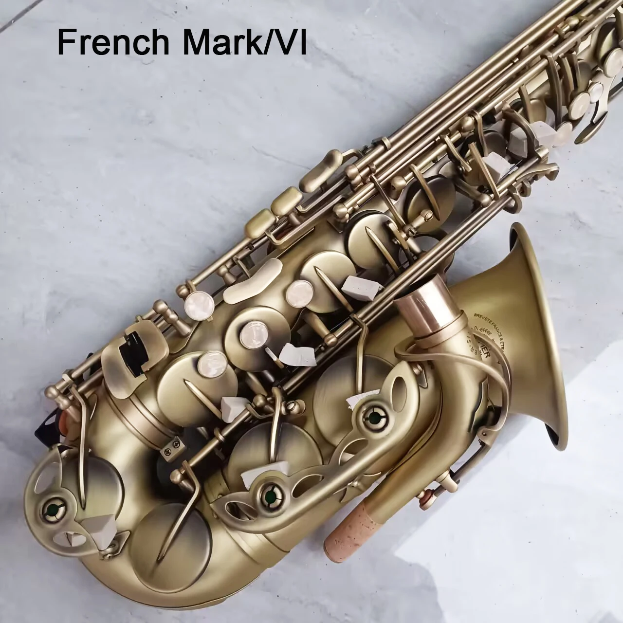 French Classic Mark6 Alto Saxophone Brass Antique Copper Simulation E-flat  Sax Alto Music Instruments with case