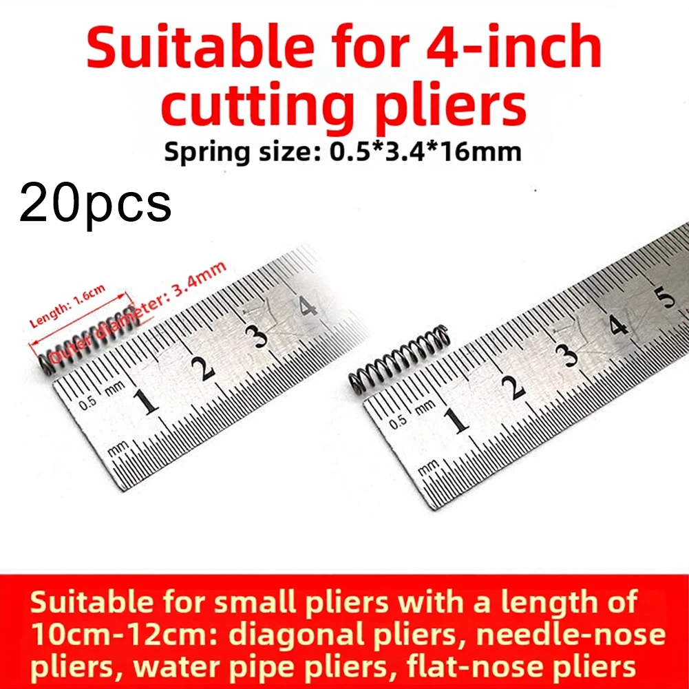 Replacement Plier Spring Pack 20 pcs for 4 inch 5 inch 6 inch 7 inch Pliers Diagonal Cutters Needle Nose Tools