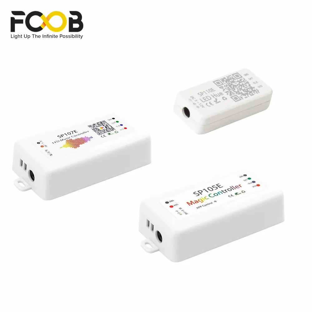 Controlador Led SP105E SP107E SP110E, Bluetooth/música/WIFI, píxeles, WS2811, WS2812B, SK6812, RGB/RGBW, APA102, WS2801, DC5-24V