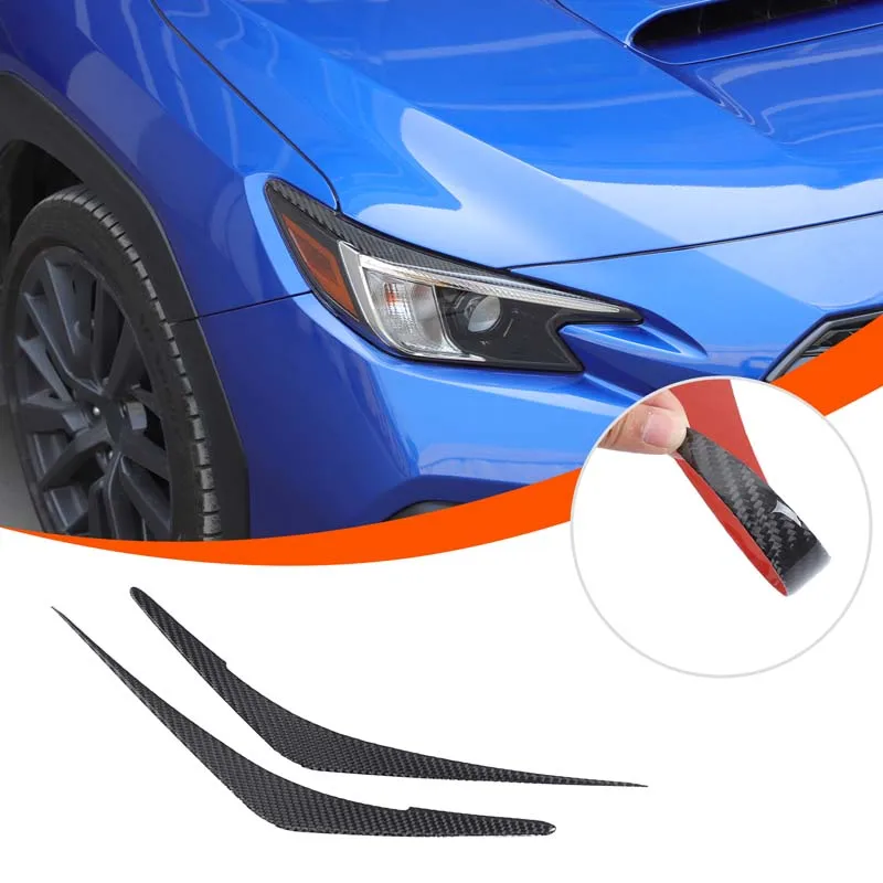 

For 2022-2023 Subaru WRX headlight eyebrow decorative strip Eyebrow decorative sticker Real carbon fiber (soft) 2pcs