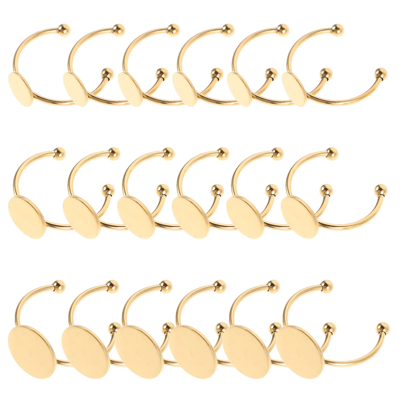 

30pcs Blank Bases For Jewelry Making Metal Flat Round Adjustable Finger Ring Blanks Bezel Trays Diy Cabochon Rings Jewelry