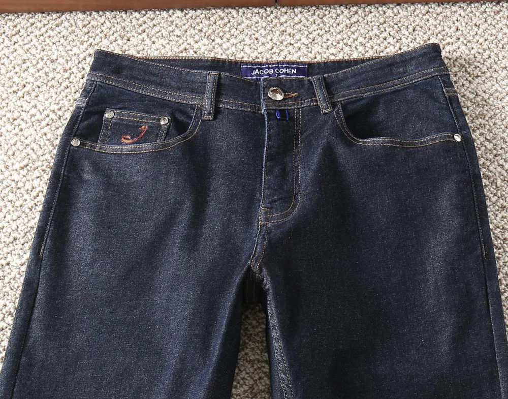 Celana Jeans BLSK CPRT Katun Tebal Pria Musim Gugur Dingin 2025 Baru Hangat untuk Luar Ruangan Bordir Nyaman Model Lurus Ukuran Besar 30-42