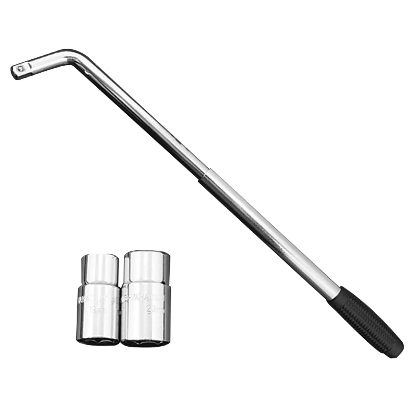 

Reversable L Shape Car Wheel Wrench Set With Socket Hand Tool Telescopic Heavy Duty Home Professional Handheld Steel Ergonomic