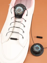 1 pair of free tie lazy sports shoelaces, children and adults free fit rotating shoelaces