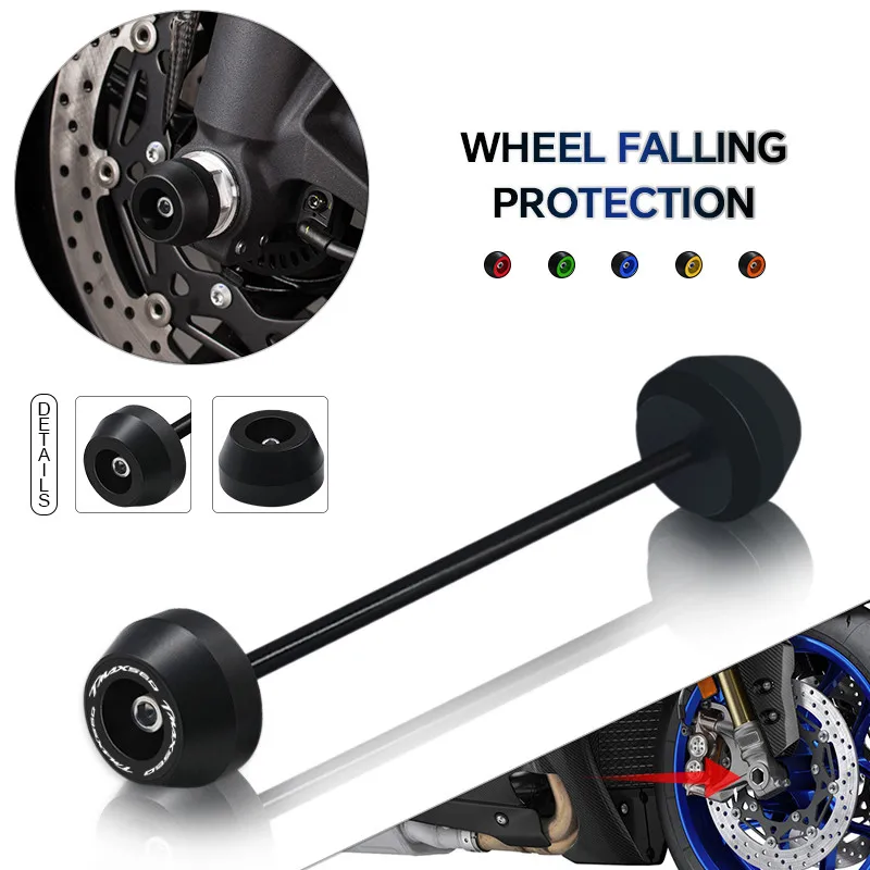 For TMAX 560 TMAX560 TECH MAX TMAX 2020-2026 Motorcycle Rear Axle Fork Wheel Protector Crash Sliders Cap Pad Kit