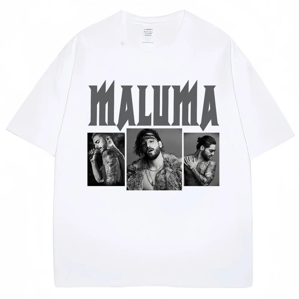 Vintage Rapper MALUMA Graphic Print T Shirt Men Women Hip Hop Harajuku T-shirt Fashion Oversized Cotton Casual Tees Streetwear