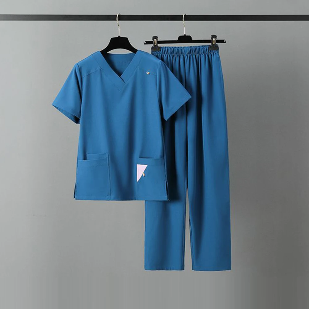 Elastic quick-drying  Women's  summer surgical clothes Cosmetic hospital care Dental brushing clothes Work clothes