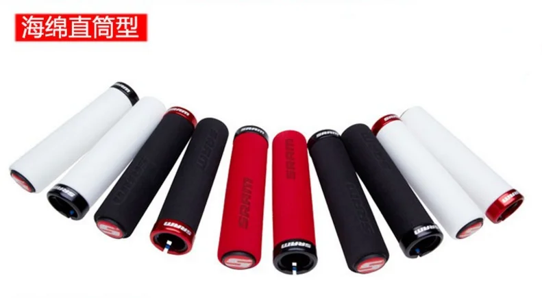 SRAM LOCKING GRIPS CONTOUR FOAM Red/Black Clamp White/Black Clamp 129mm/129mm Available in multiple color combinations