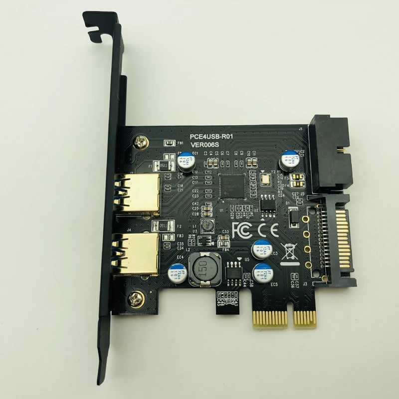 USB 3.0 pcie拡張カード,超高速,5gbps,19ピンコネクタ,デスクトップ用SATA電源,新品