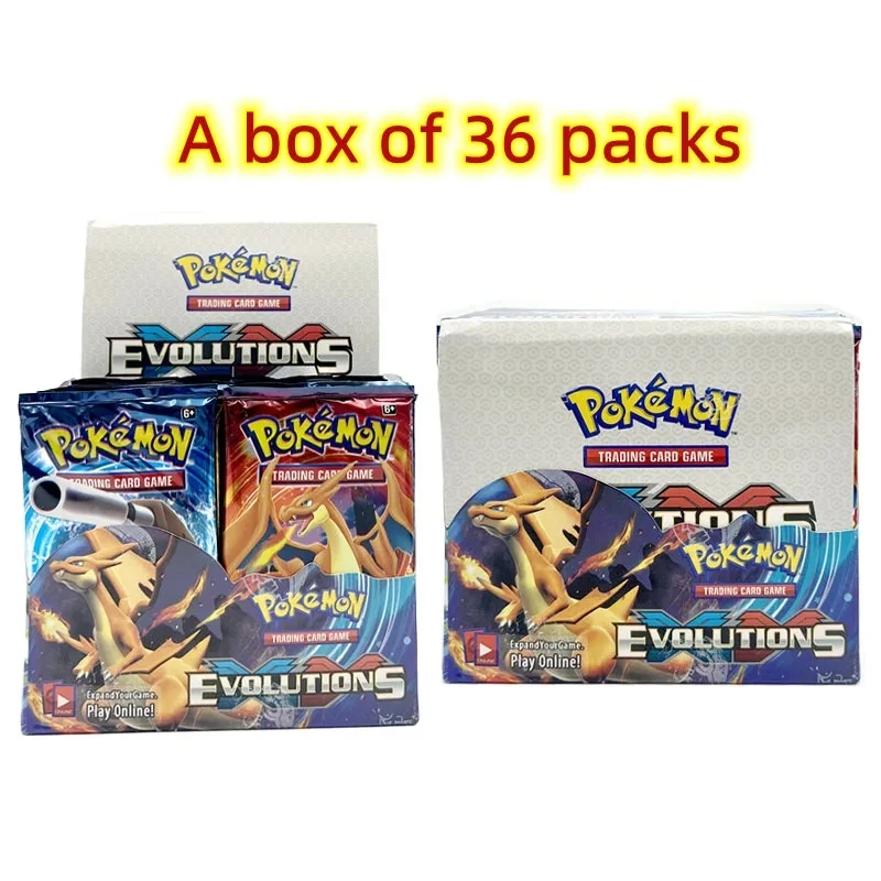 324Pcs Pokemon Cards Sun & Moon XY Evolutions Pokemon Booster Box Collectible Tradiner Card Game Toy for Children