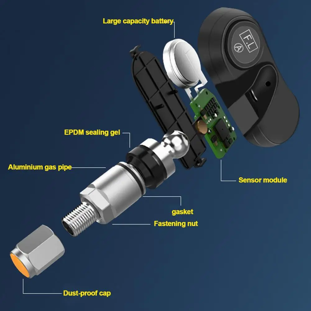 Accurate Tire Pressure Monitor Advanced Wireless Tire Pressure Monitoring System with Wide Range Detection for Accurate