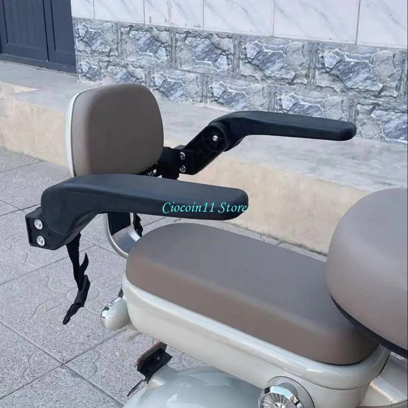 Y1UB Rear Kids Protective Armrest For E Bikes Anti Shake Foldable Safety Handrail Replacement Parts For Electric Scooter