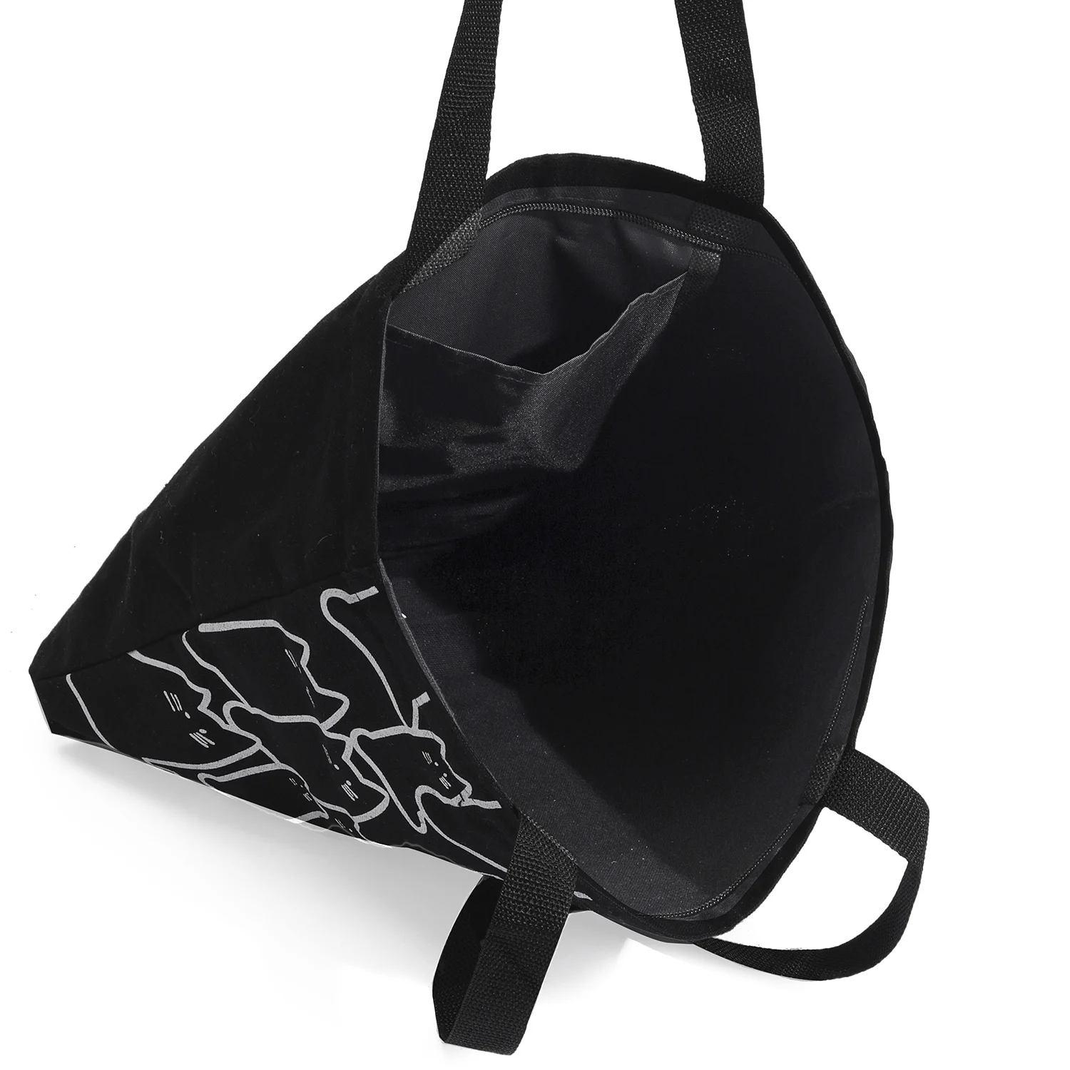 Leinwand-Handtasche für Frauen, 2023, modisch, niedliche Katze, Messenger-Taschen mit Reißverschluss, Designer-Tasche, Damen-Cartoon-Schulter-Shopper-Taschen – Detail 11