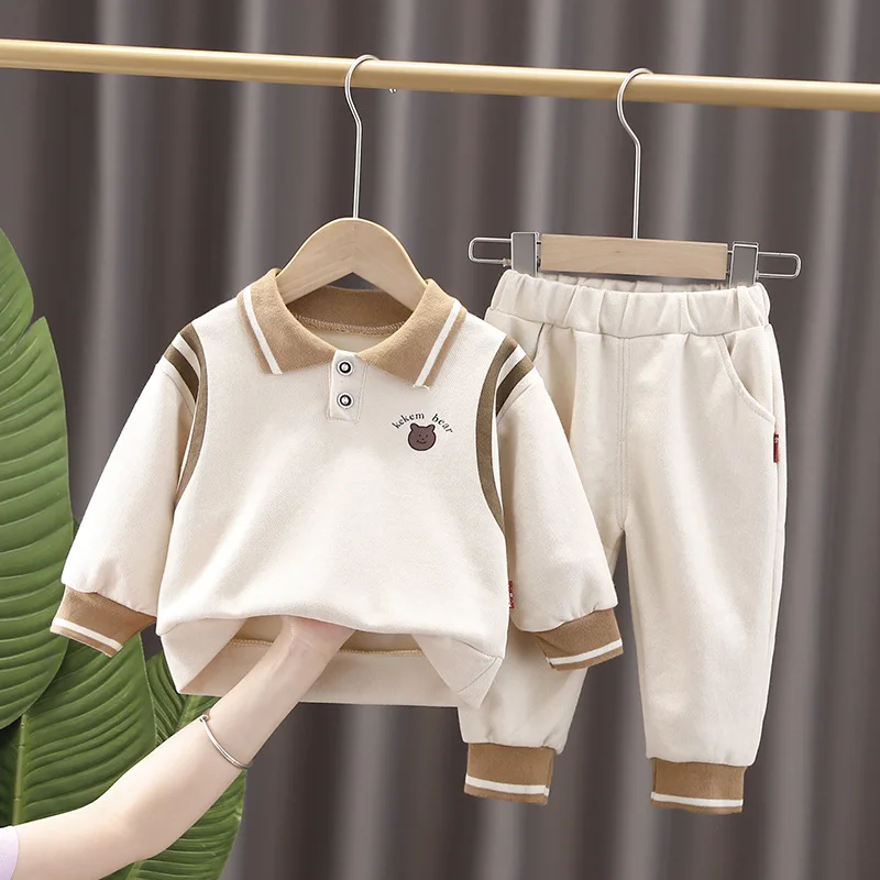 

2 Pcs Toddler Baby Kid Clothes Boy Outfit Set Children's Clothing Boys Clothes Autumn Korean Style Baby Clothes Kids' Sportswear