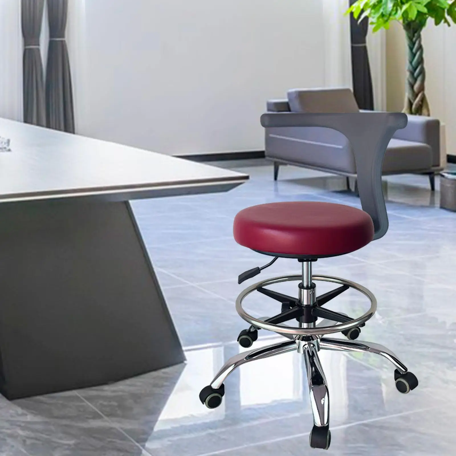 

Office Chair Footrest Attachment Pub Bar Stool Round Foot Rest Accessories Drafting Chair Foot Ring for Dining Room Chairs