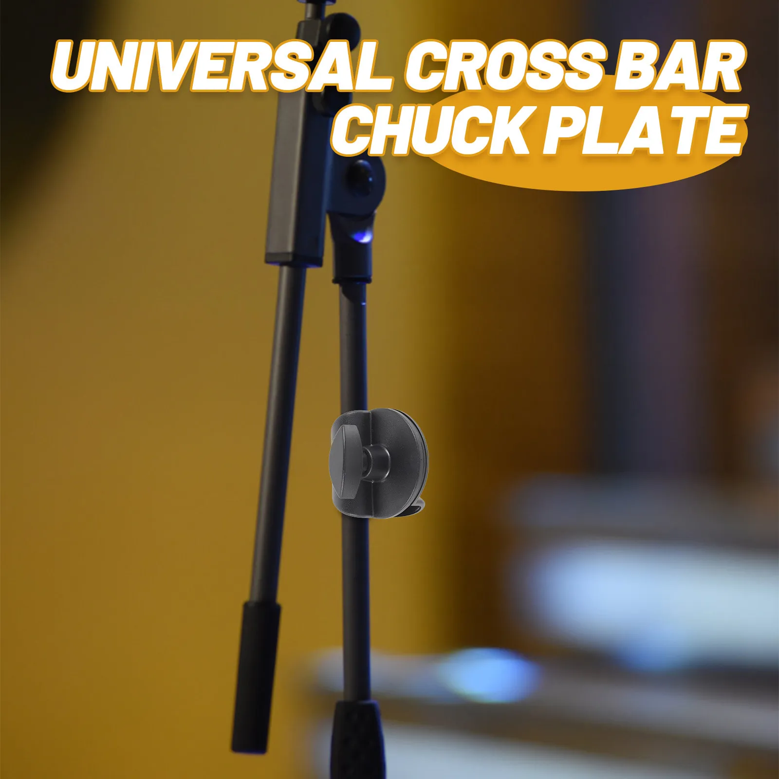 2Pcs Mic Desk Mount Clip Robust Metal Plastic Microphone Stand Clamp Rotatable Ergonomic Knob for Boom Arm Table Bed Headboard