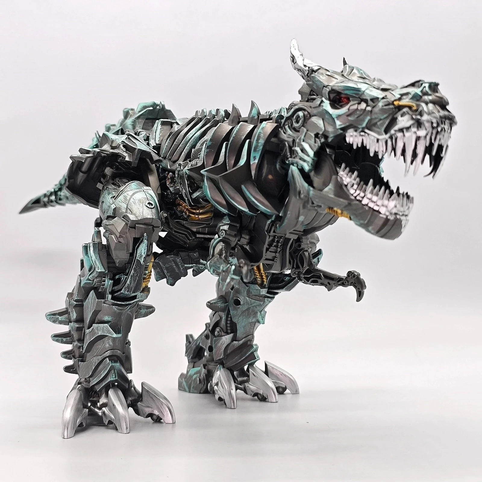 (IN VOORRAAD) BAIWEI TW1034 TW-1034 Grimlock Dinobots 23 cm KO SS07 Dinosaurus Leider Action Figure Speelgoed