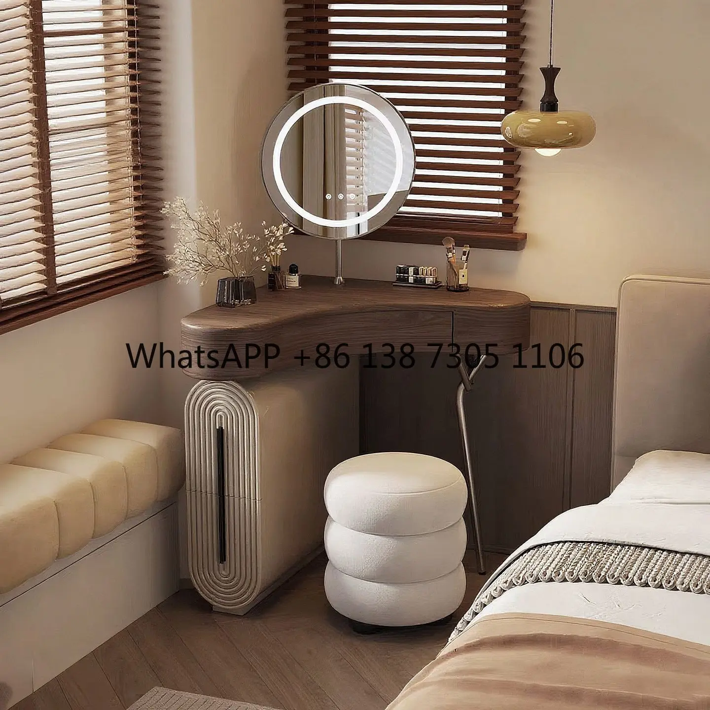 

Medieval corner dresser solid wood bedroom corner small apartment triangular corner makeup table chest integrated