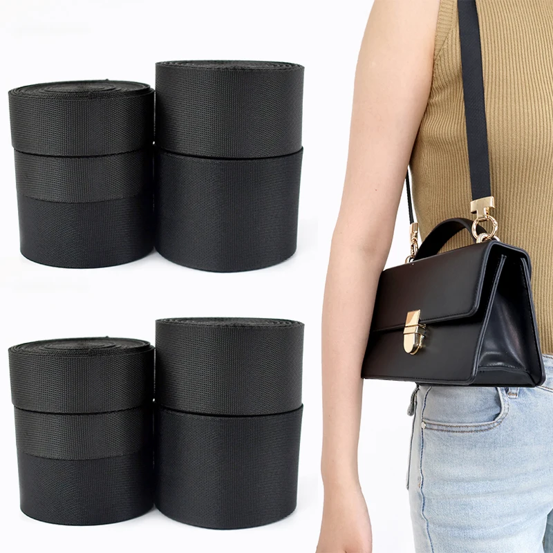 

5M 10-100mm Black Nylon Webbing Tape At The Meter Backpack Strap Pet Collar Leash Safety Belt Ribbon Band DIY Sewing Accessories