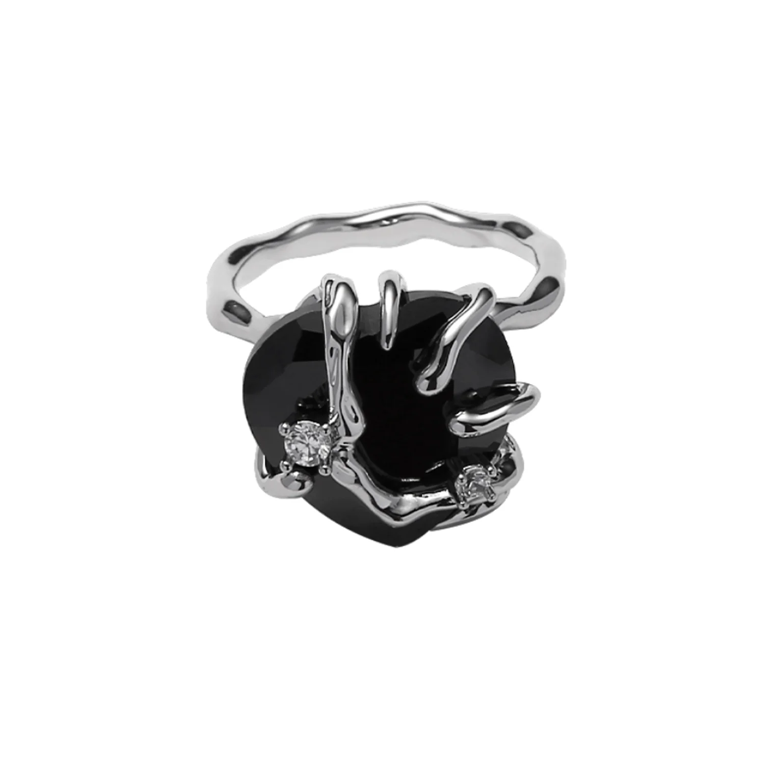 2022 new trend alloy Simple metal hip hop resin opening adjustable rings for women fashion jewelry