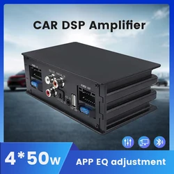Car DSP 4*50W Power Amplifier Upgrade Digital Audio Processor for Car Radio Stereo Speaker Subwoofer Power Plug and Play