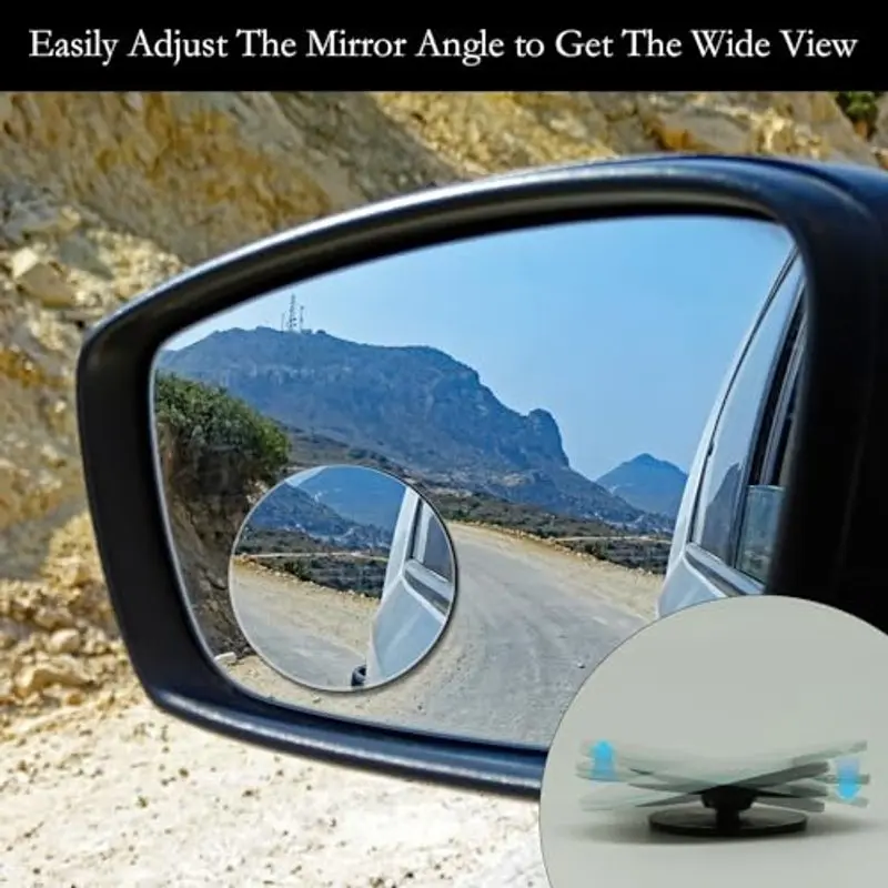 New 360° Rotatable Car Reversing Blind Spot Mirror Wide Angle Round Blind Spot Mirrors Auxiliary Rearview Monitor Auto Parts