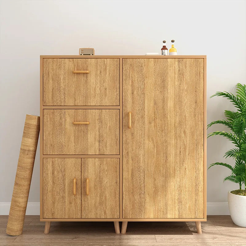 PVC Waterproof Self Adhesive Wallpaper Wall in Rolls Furniture Cabinets Vinyl Decorative Film Wood Grain Stickers For Home Decor