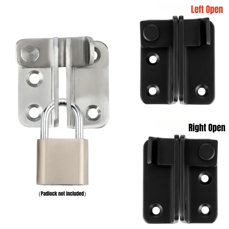 Padlock Flip Latch,Stainless Steel Gate Latches Slide Bolt Latch Safety Door Lock Catch for Shed Barn Cabinet Window Garage Door