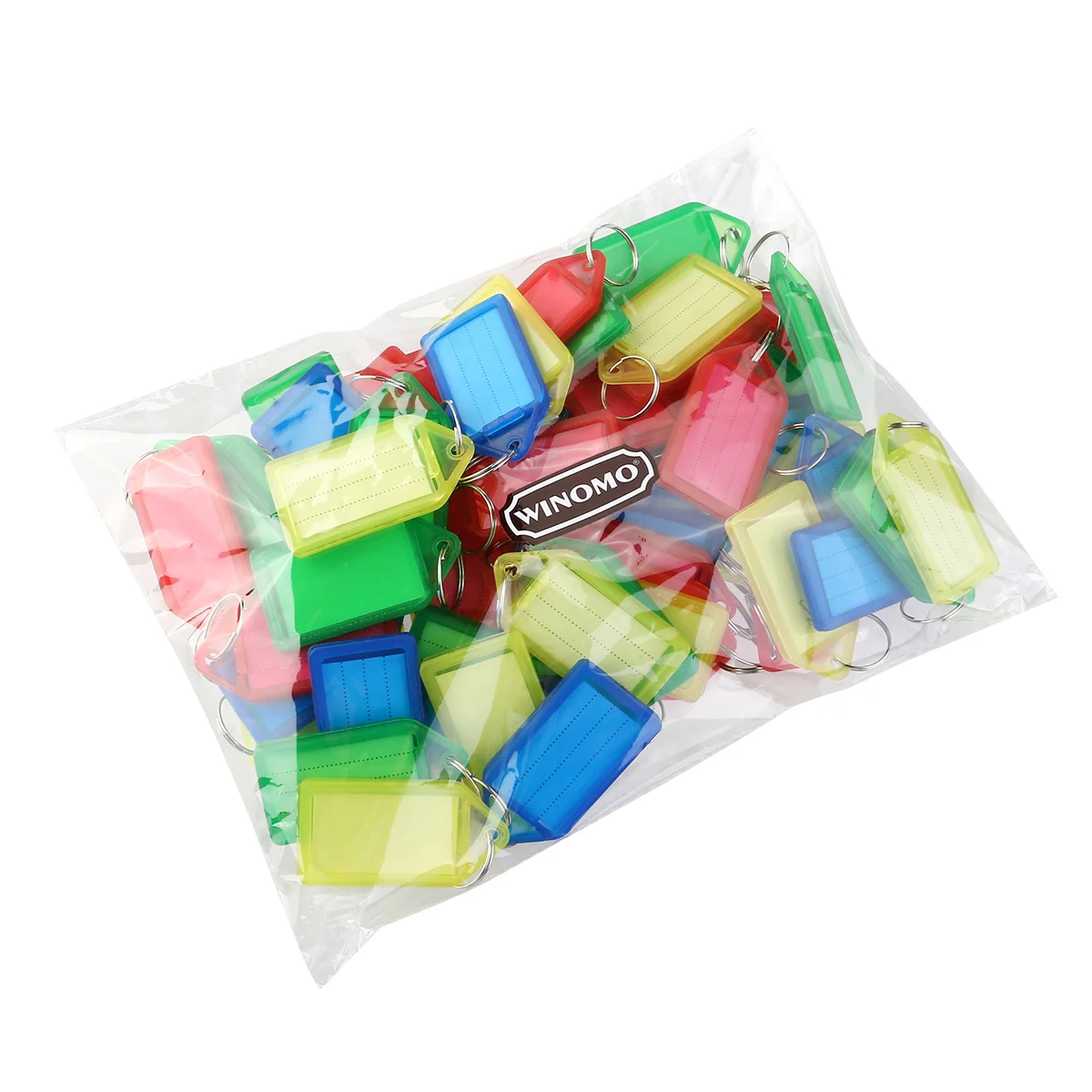 Multi-Color Plastic Key Fobs Plastic Key Tags Labels With Key Rings Interior Accessories Key Rings (Random Color)