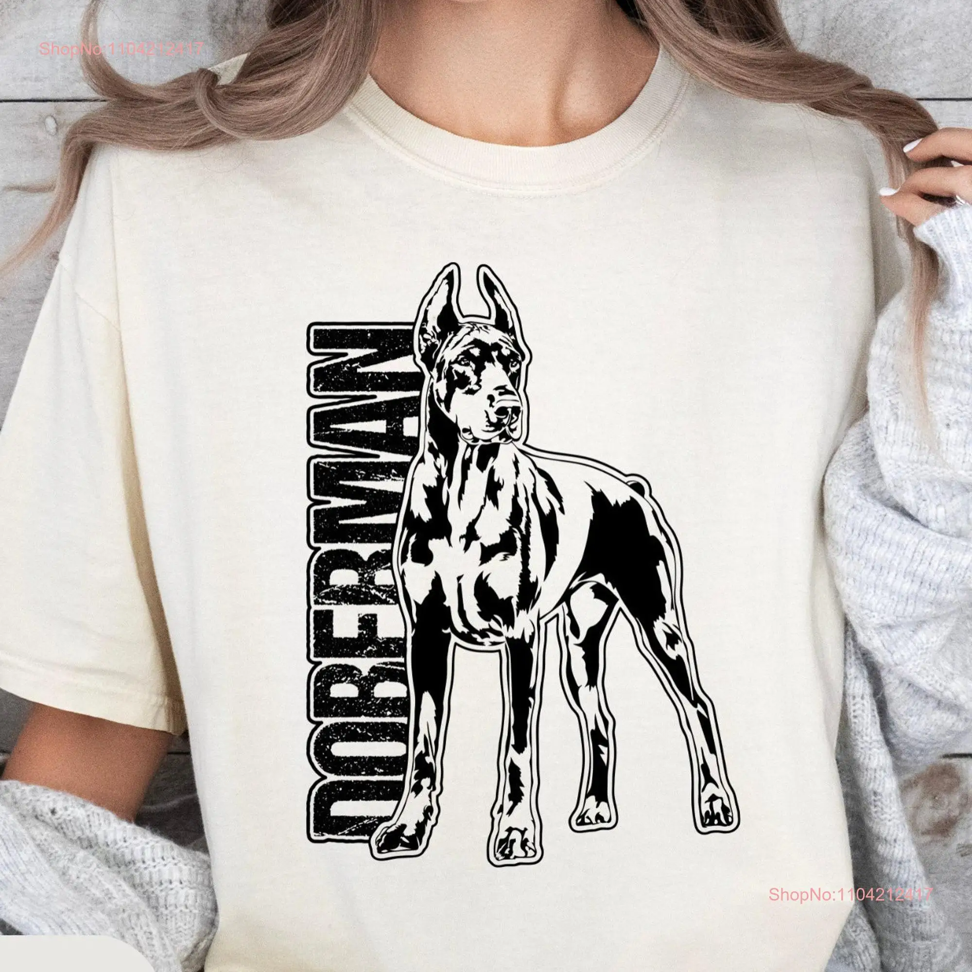 Doberman T Shirt Dobie Mom Dad Dog Lover s long or short sleeves