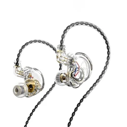 TRN CS4 HIFI IEMs 10mm Dynamic Driver Earphones In-Ear Monitor Headphones Gaming Headset Sports Earbuds with Detachable Cable