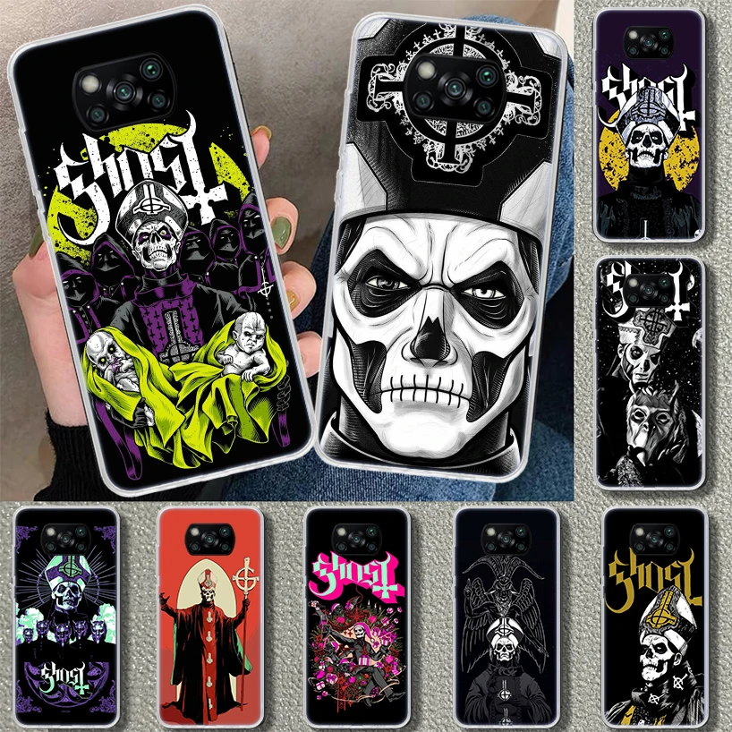 Ghost Papa Emeritus Phone Case Cover for Xiaomi Poco X6 X5 X4 X3 Nfc F6 Pro F5 F4 Gt F3 F2 F1 M5S M5 M4 M3 M2 Art Coque X5 X4 X3