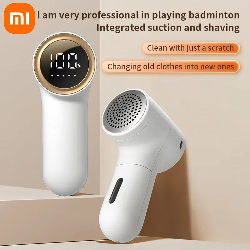 Xiaomi elektrische pluisverwijderaar USB oplaadbaar intelligent digitaal display haarbaltrimmer draagbaar kledingscheerapparaat 5-versnellingsscheermes