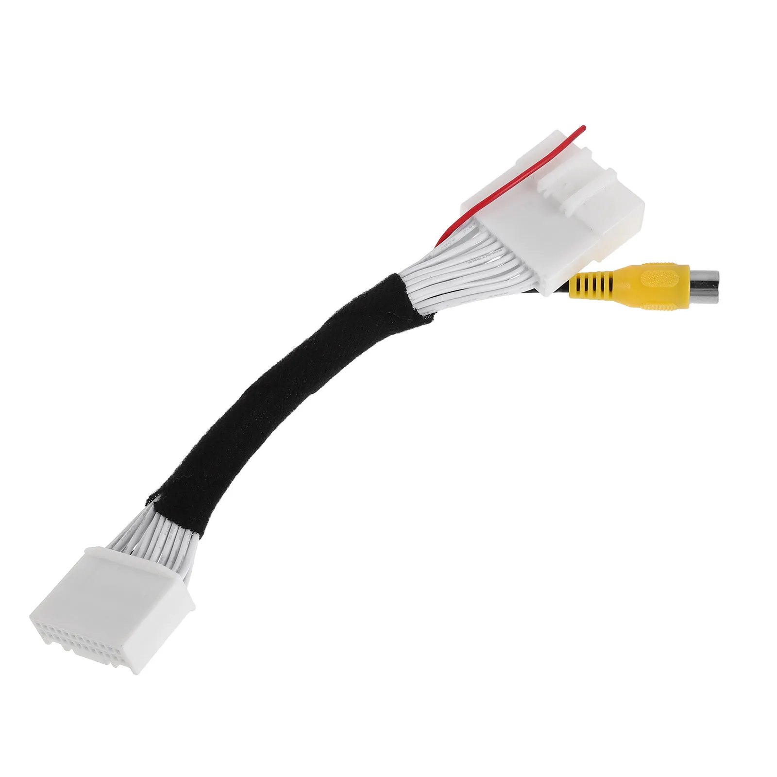 24-Pin Car Backup Camera Rca Adapter Cable Reverse Camera Harness Video Extension Wire for Rear View Parking System