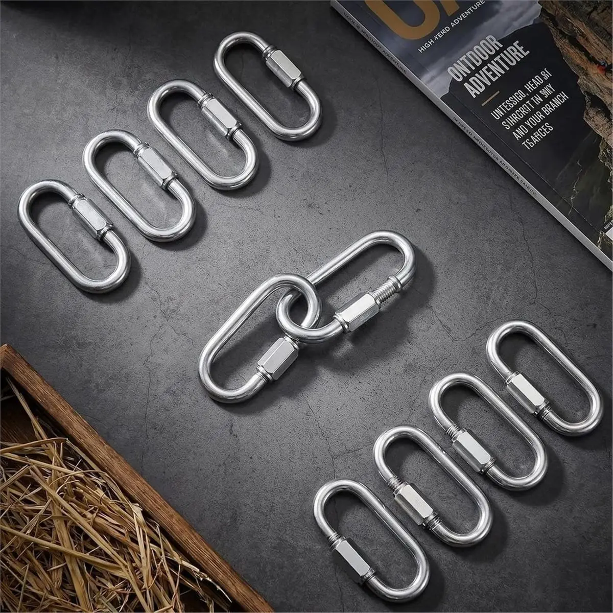 50Pcs 2 Inch Quick Link Chain Connector M5 3/16