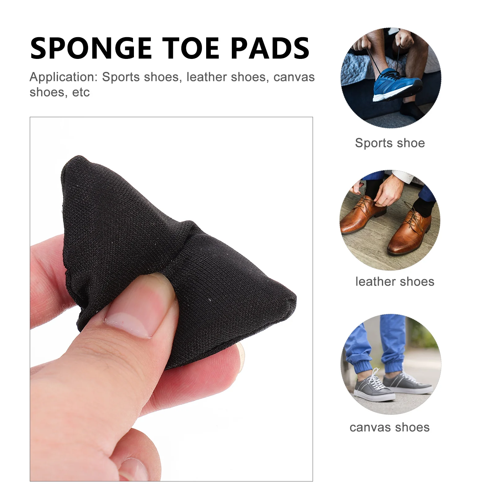 

20pcs Sponge Pads Forefoot Plugs Shoe Inserts Filler Sponge Toe Pads Women Adjustable Size Comfortable Warm Elastic