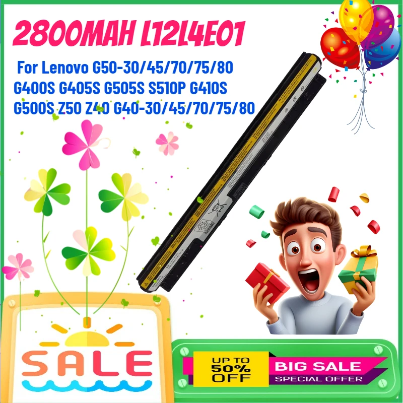 

2800 мАч L12L4E01 Аккумулятор для ноутбука Lenovo G50-30/45/70/75/80 G400S G405S G505S S510P G410S G500S Z50 Z40 G40-30/45/70/75/80