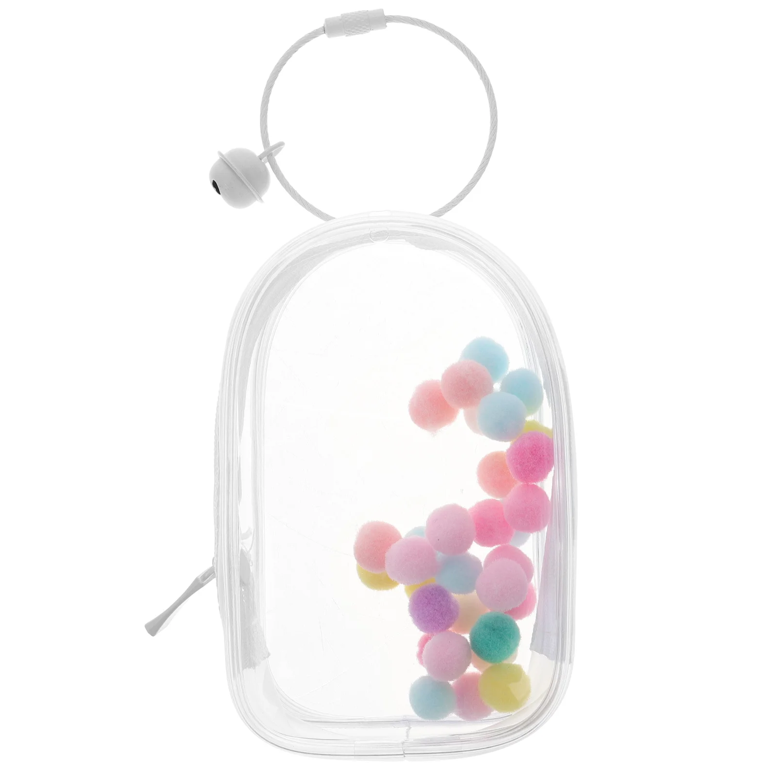 

Outing Bag Makeup Clear Ring Mini Figure Display Case Plastic with Small Zipper Figures Walk Baby Transparent Cases for