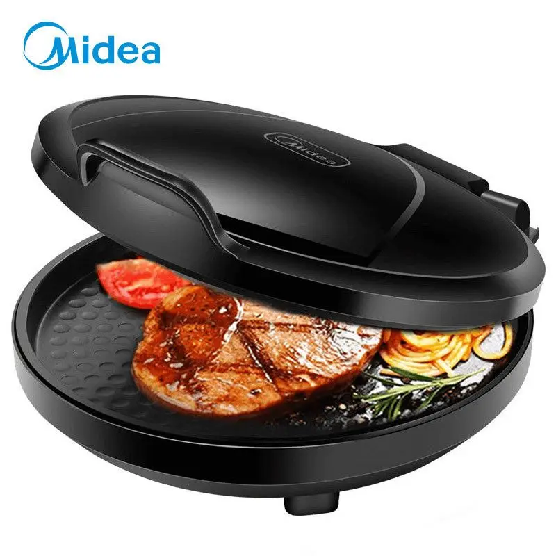 Sartén para panqueques antiadherente, sartén de panal para el hogar, cocina, sartén eléctrica para panqueques, calefacción de doble cara, un botón para freír y asar