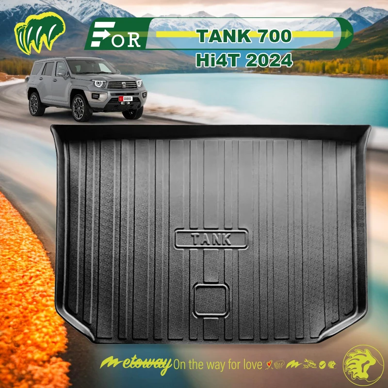 

For TANK 700 Hi4T 2024 Custom Fit Car Trunk Mat All Season Black Cargo Mat 3D Shaped Laser Measured Trunk Liners