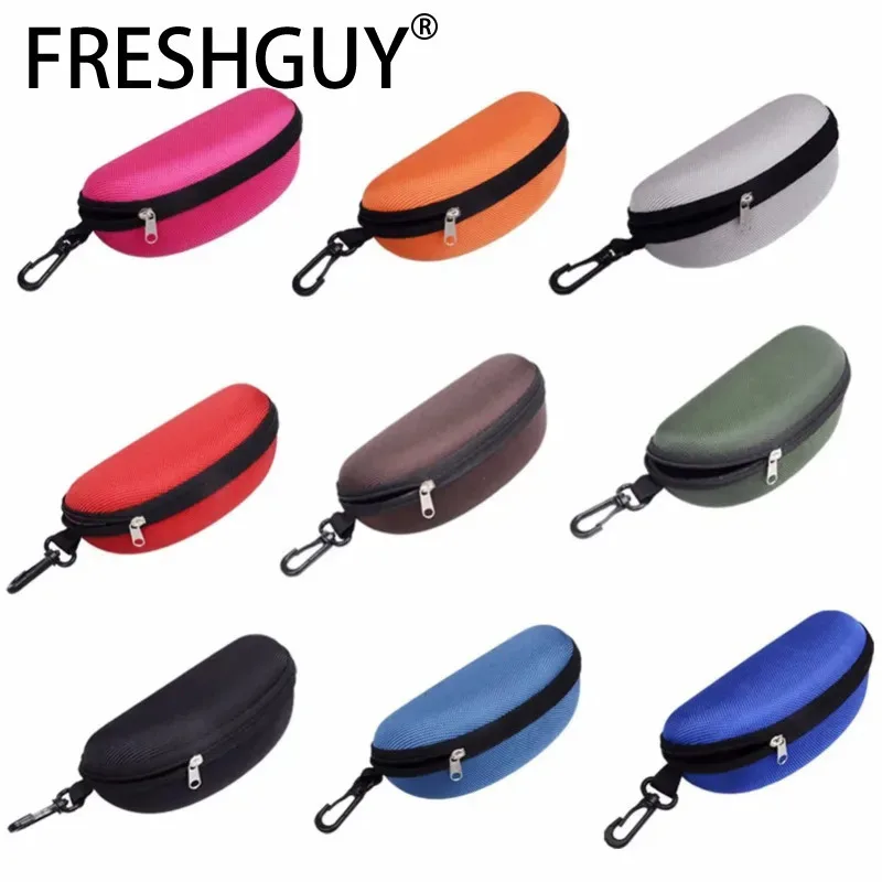 

FRESHGUY Glasses Storage Box Men Women Sunglasses Protector Cover Travel Portable EVA Zipper With Hook Eyeglasses Case