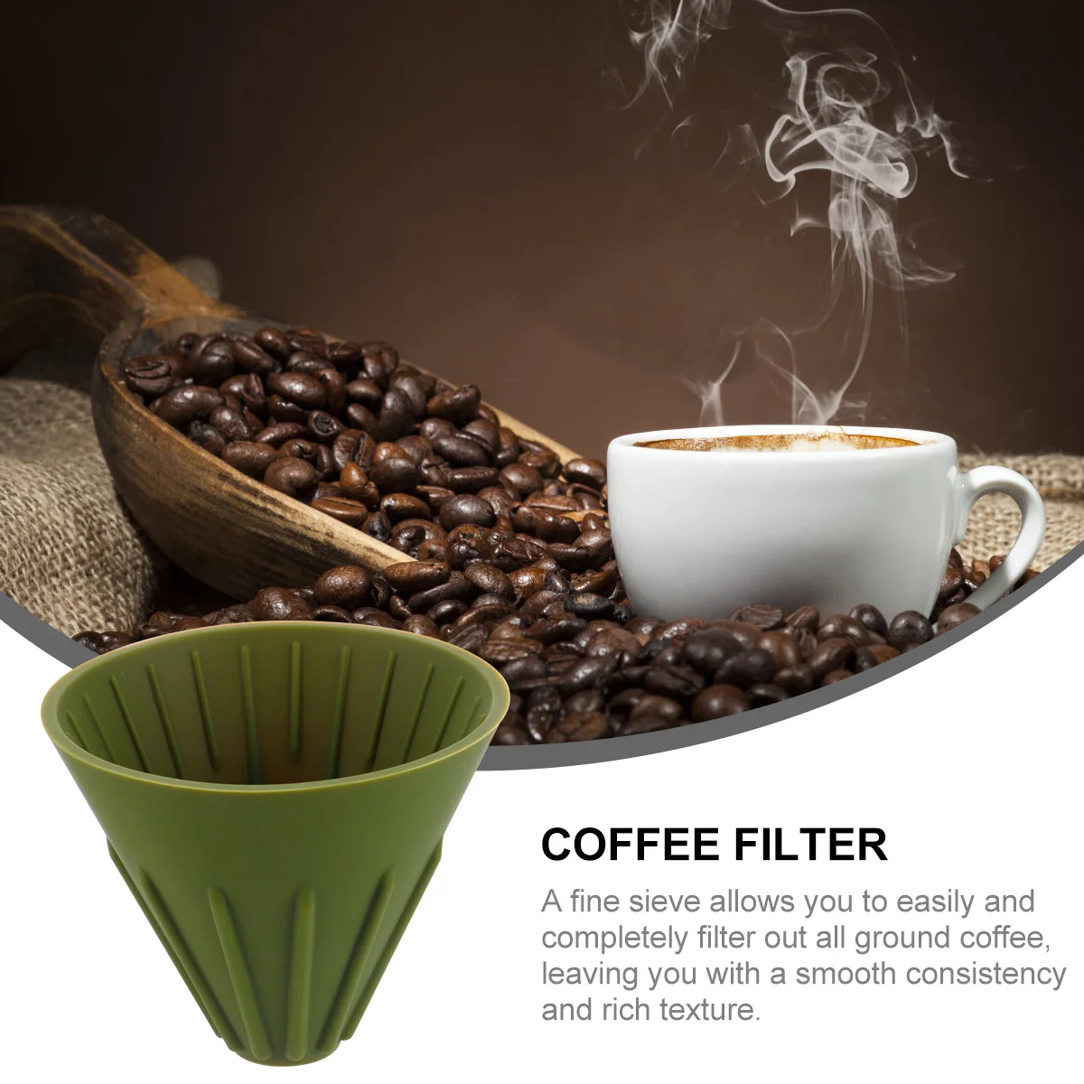 

V-Shaped Reusable Durable Silica Gel High Temperature Resistance Kitchen Filter Smooth Drip Funnel For Home Travel Reusable