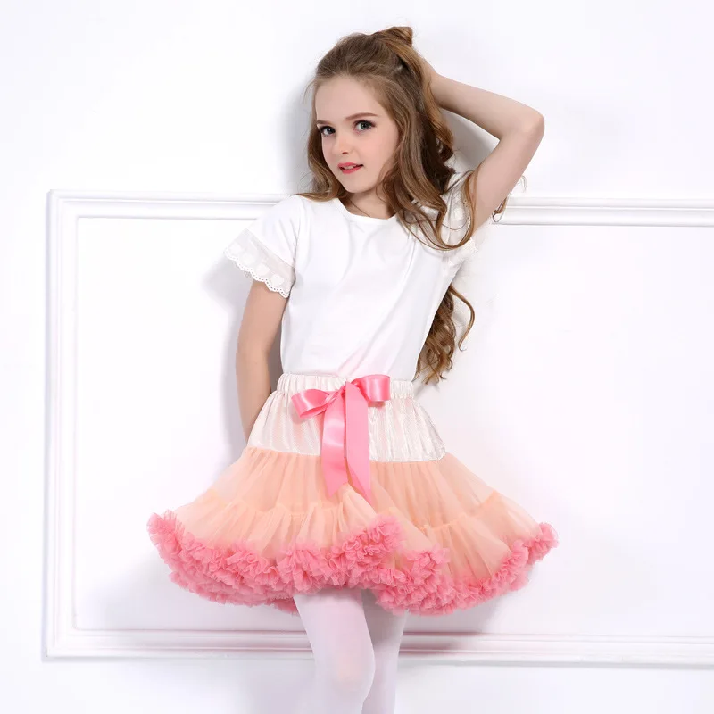 Children\'s Skirt Baby Girls Tutu Skirt Fluffy Children Ballet Kids Pettiskirt Baby Girl Skirts Princess Tulle Party Dance Skirts