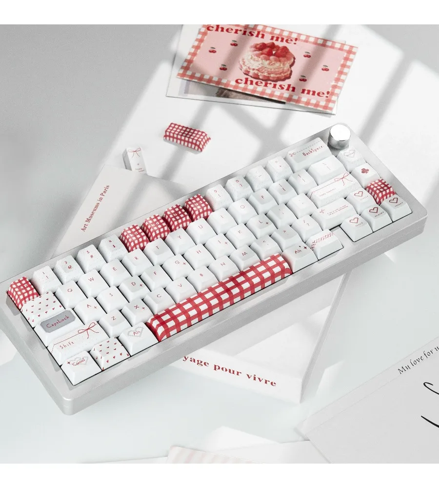 

Sweet keycaps Original height PBT Full five-sided sublimation Customized mechanical keyboard keycaps Personality