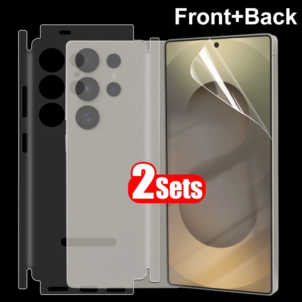 For Samsung Galaxy S25 Series Front Back Full Coverage Screen Protectors HD Clear Hydrogel Film for Samsung S25 Plus S25Ultra
