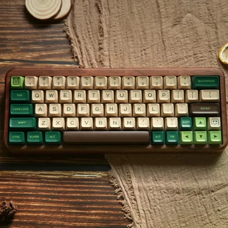 

180 Keys Forest style Keycaps Retro Brown Translucent keycaps SA Profile Double Shot PBT PC keycap For Mechanical Keyboard