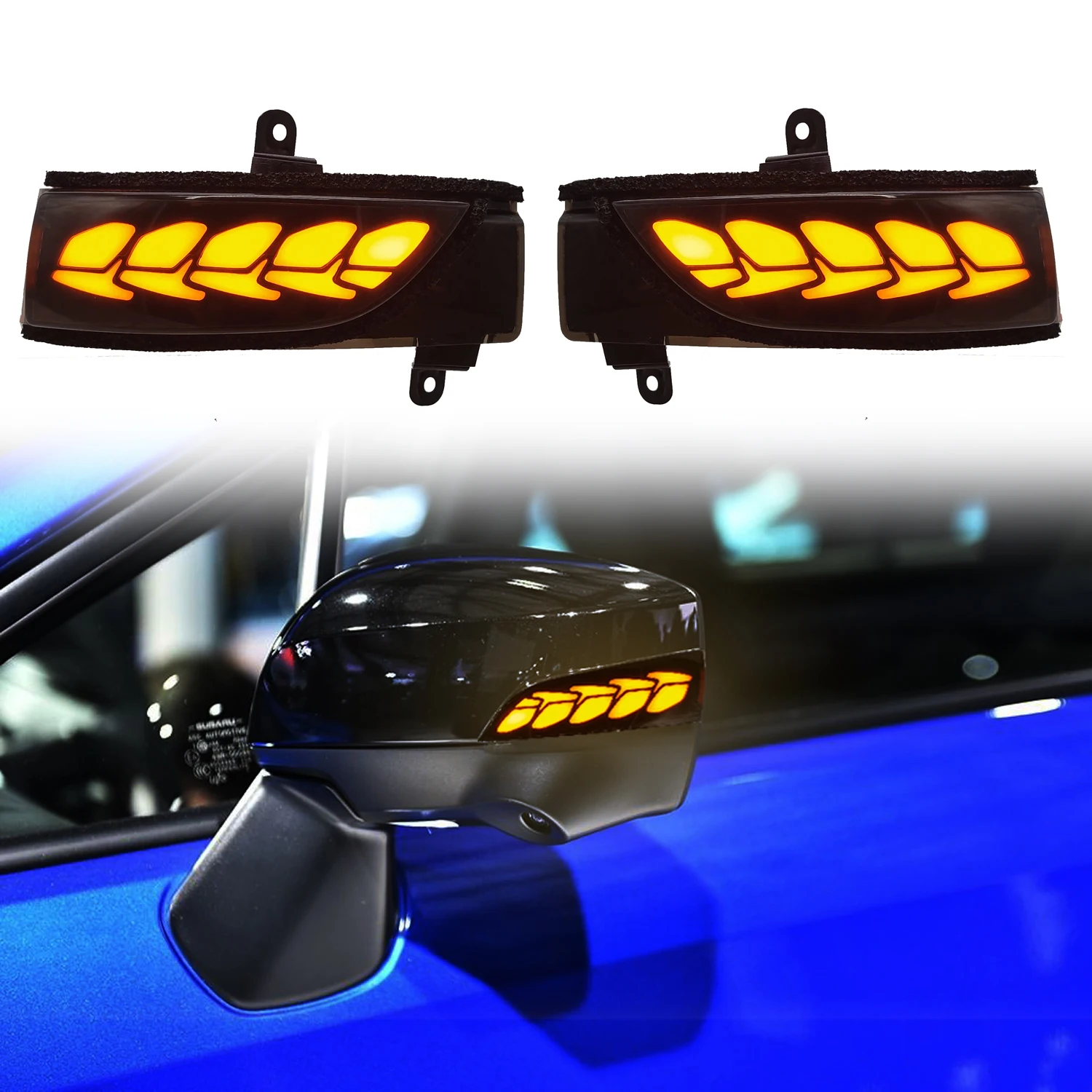 

for Subaru WRX STI 2015-2020 / Crosstrek XV Legacy Outback 2012-2017 Dynamic Turn Signal Lights LED Side Mirror Sequential Lamps