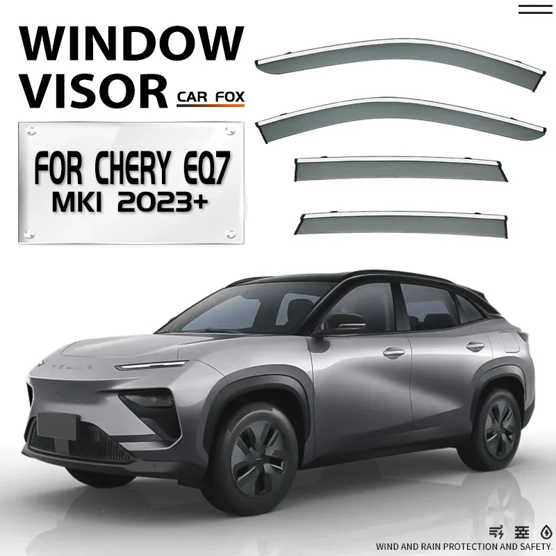 

For Chery EQ7 2023+ Car Window Visor Awning Shelters Windshield Side Window Rain Sun Shade Auto Accessories Body Kit