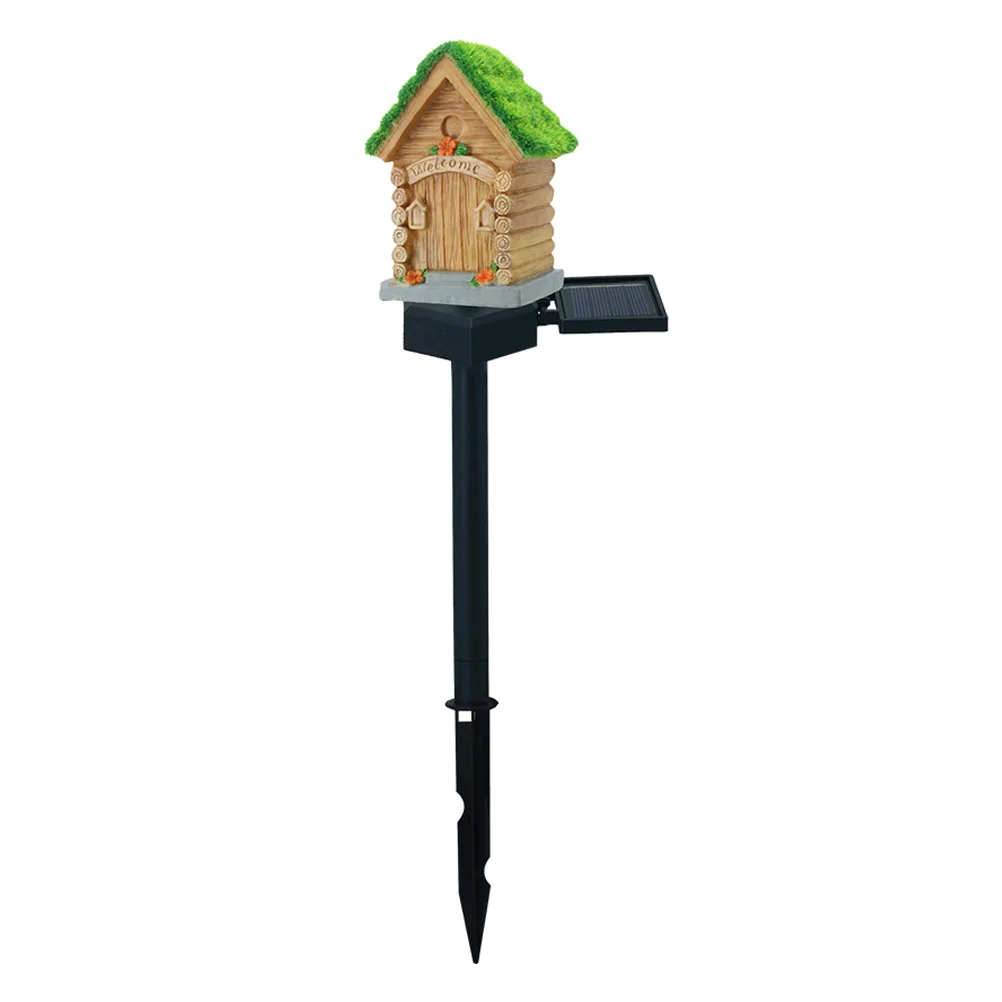 

Solar Garden Lamp 3 LED Resin Decorative Yard Lights Waterproof Stake Solar Powered Outdoor Pathway Lawn L